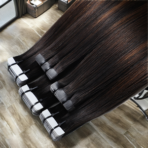 Extensiones de Cabello Virgen Brasileño de Lujo al por Mayor, Súper Doble Trama, 100% Humano Remy, Trama Única, Balayage, con Cinta Adhesiva, Cutícula Alineada - Product Image 1