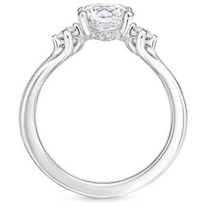 Anillo de Compromiso Elegante de Cristal Blanco Plateado, Joyería para Propuesta de Matrimonio, Anillo de Regalo de Aniversario de Bodas para Mujer - Product Image 1