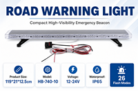 Feu de signalisation d'urgence routière à LED HB-740-10, protection IP65, fixation magnétique, matériau PC, écran non réfléchissant, sonore