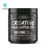 LuvVita Créatine Monohydrate en Poudre Micronisée 500g – Suppléments en Vrac Sans Sucre – Nutrition Optimale – Poudre de Créatine Monohydrate