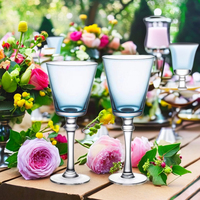 Vaatwasser Veilig Glaswerk Witte Rode Wijn Glazen Beker Blauwe Drink Wijn Beker Voor Bruiloftsfeest Evenement Verhuur