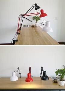 Lampe LED à ongles et cils à bras long avec abat-jour en métal Corps en fer E26 Base AC Power Photo Clip Bedside Study Work Repair Tattoo - Product Image 4