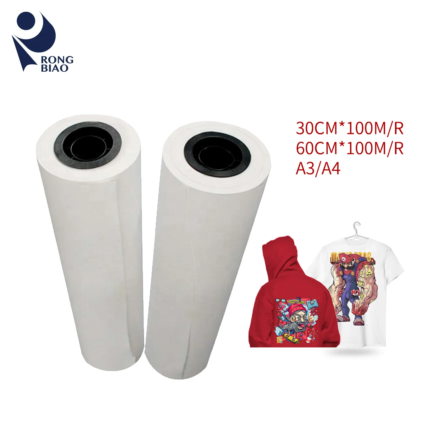 Nhà Máy Bán Chạy Phim Truyền Nhiệt Cuộn 60Cm 30Cm Giấy A4 A3 PET DTF In Quần Áo