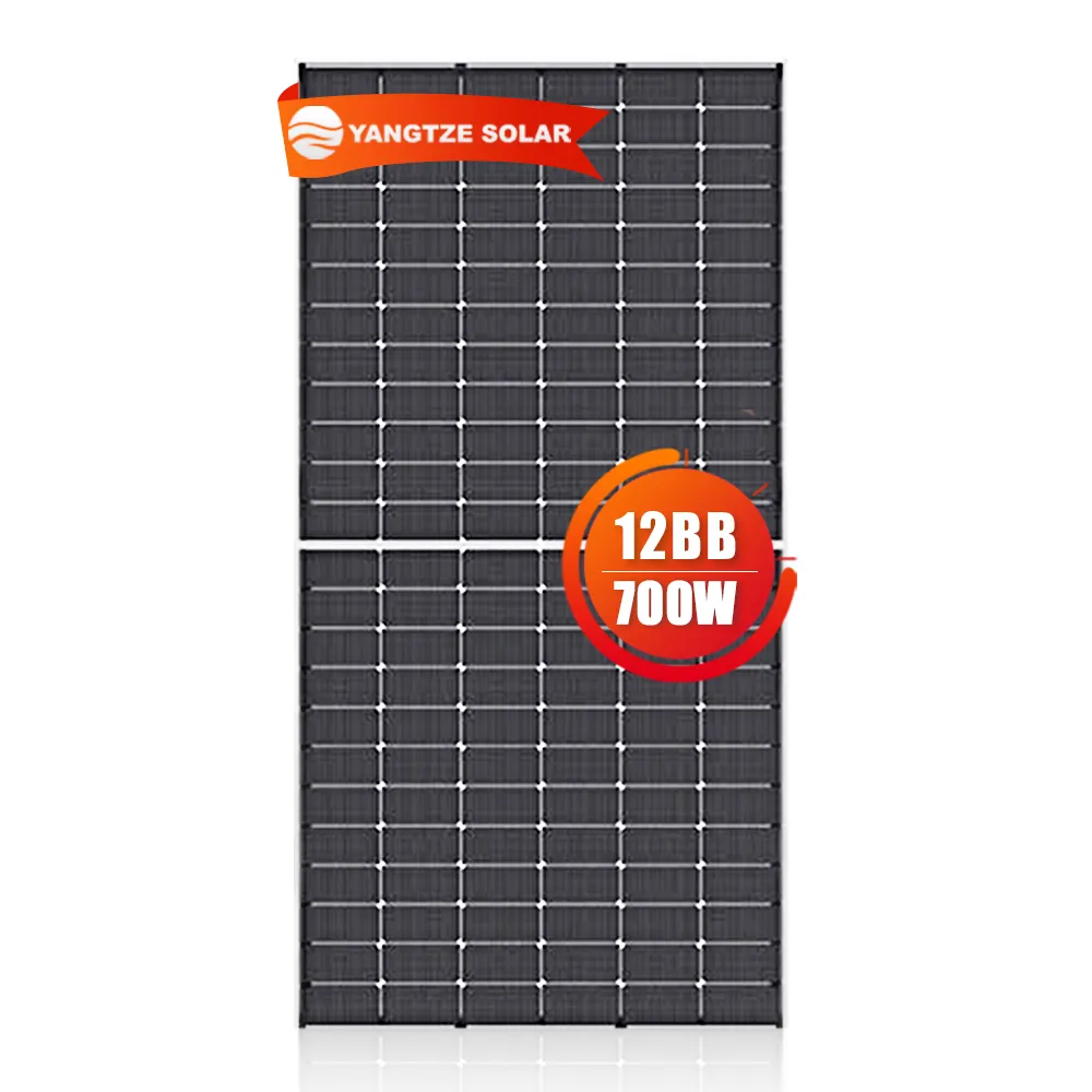 Yangtze high efficiency 600w 700w 800w 1000w solar panels batteries wholesale suppliers for flat roof mounting