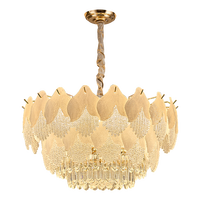 Lustre LED moderne de luxe à hauteur réglable, luminaire suspendu doré pour salon, salle à manger, restaurant, escalier
