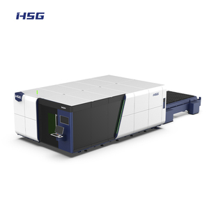 เครื่องตัดไฟเบอร์เลเซอร์แบบโต๊ะคู่ HSG Laser Enclosed รุ่น 4020 ทำจากสแตนเลส กำลังไฟ 20000w สำหรับตัดเหล็กดำ - Product Image 4
