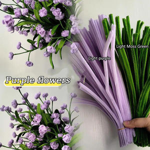 Pembersih Pipa Chenille Tebal Berkualitas Profesional, Batang Chenille untuk Bunga, Kawat Chenille Berbulu, Hadiah Unik - Product Image 4