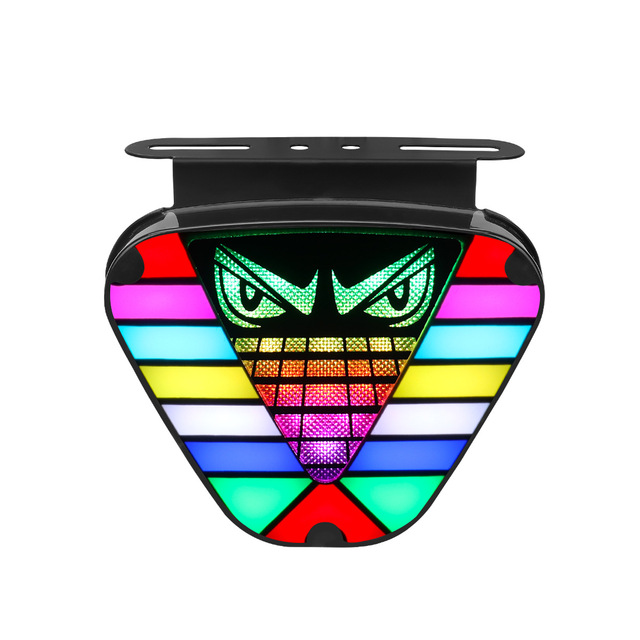 Car Truck LED rainbow Navigation Light Demon Light Rear Bumper Anti Rear End Collision Brake Flashing Light
