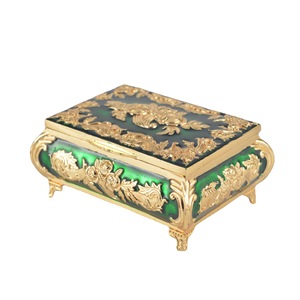 Boîte à bijoux de voyage de luxe en métal, style princesse, simplicité européenne, vente en gros - Product Image 1