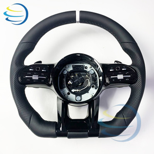 พวงมาลัยหนังเย็บมือแบบกำหนดเองสำหรับรถยนต์เมอร์เซเดสเบนซ์ AMG C-Class W201 <span class=keywords><strong>W202</strong></span> W203 W204 W205 W206 E-Class W212 W213 C63 C43 - Product Image 3