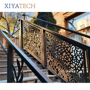 Xiyatech <span class=keywords><strong>wrought</strong></span> sắt ban công biệt thự cầu thang lan can sắt thanh lịch hàng rào thép không gỉ chất lượng cao tay vịn DIY thiết kế - Product Image 6