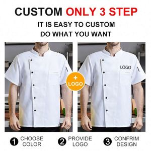 Uniforme d'hôtesse d'hôtel de haute qualité, vente en gros, uniformes de chef de restauration brodés et imprimés avec étiquettes, chemise de chef - Product Image 3