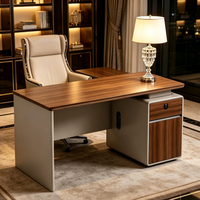 Bureau de direction modulaire en bois convertible moderne et personnalisé avec rangement durable et écologique pour bureau à domicile ou villa