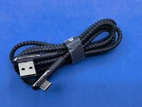 Câble de données USB Type-C en alliage de zinc, double angle droit, forme barbelée, 1 mètre, nylon, charge rapide 3A pour téléphone portable et jeux