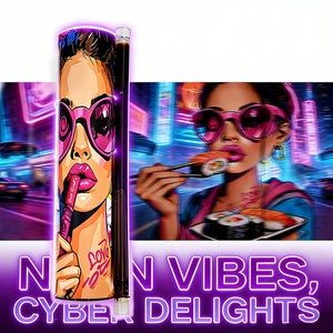 Japanese Sushi Kraft Push up Paper Tubes Food-grade Aluminum Foil Paper Portable Paper Tubes Custom Patterns Available - Product Image 1