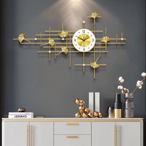 100*60cm Big Decor Wall <strong>Art</strong> <strong>Clocks</strong> Light Luxury Modern Creative Decorative Large Gold Metal Wall <strong>Clock</strong> - Product Image 2