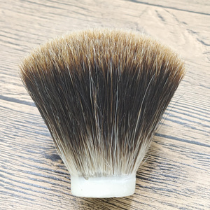 Dishi Người Đàn Ông Tùy Chỉnh Cạo Đầu <span class=keywords><strong>Fan</strong></span> <span class=keywords><strong>Shape</strong></span> Siêu Dày Đặc Manchurian Đen Badger Tóc Cạo Bàn Chải <span class=keywords><strong>Knot</strong></span> - Product Image 4