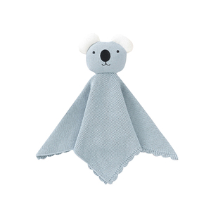 Sıcak satış özelleştirilmiş bebek Lovey hayvan Koala kafa peluş bebek yorgan nakış bebek güvenlik battaniyesi yumuşak doldurulmuş oyuncaklar - Product Image 1