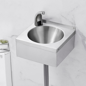 Évier mural compact carré en acier inoxydable SS304, lavabo durable en acier inoxydable avec crédence pour camping-car, <span class=keywords><strong>caravane</strong></span> et petite <span class=keywords><strong>salle</strong></span> <span class=keywords><strong>de</strong></span> <span class=keywords><strong>bain</strong></span> - Product Image 3