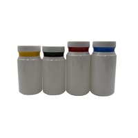 Bouteille en plastique cylindrique blanche PET de haute qualité de 120 ml et 150 ml avec bouchon à vis pour l'emballage de bonbons et de pilules