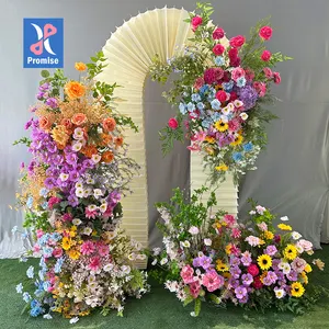 Promise Hot Sale Flowers Arch Floral Artificial Flower Row Wedding Party For Decoration