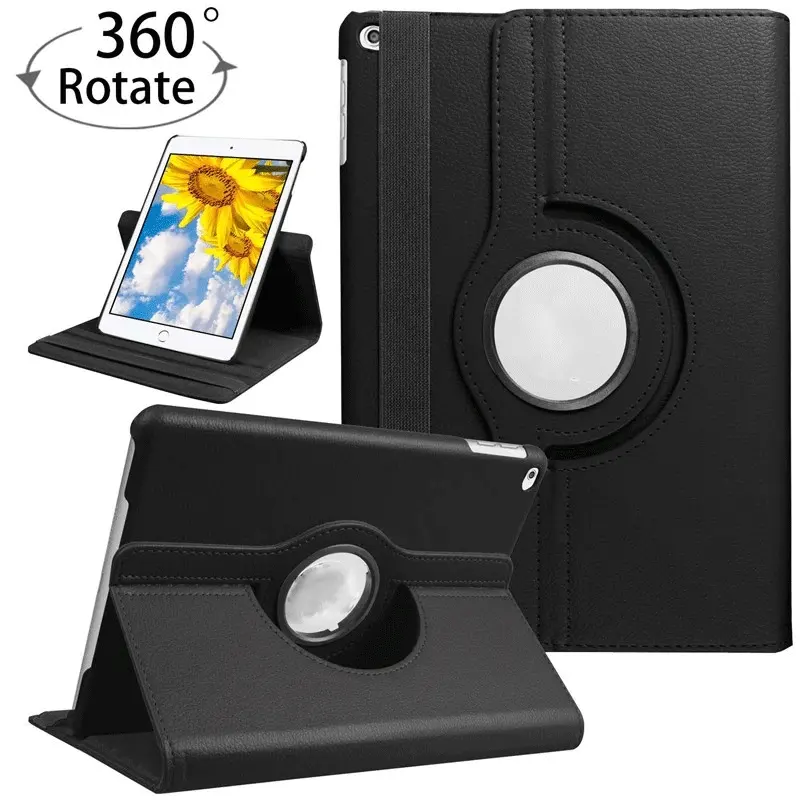 Business Litchi Leather Case For iPad Mini 6 6th 2021 Rotation Stand Shockproof Leather Case Cover For iPad mini 6 Case