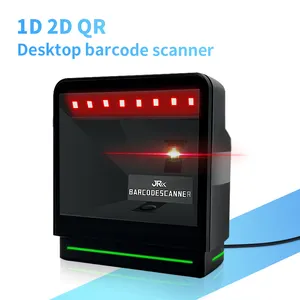 JR 2024 T10 Desktop 1D 2D CMOSBarcode Scanner 2024T10 POS CashRegistrar Reader