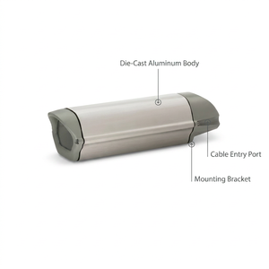 Boîtier de caméra <span class=keywords><strong>d</strong></span>ôme en <span class=keywords><strong>aluminium</strong></span> moulé sous pression IP66 personnalisé OEM, matériau ADC12, revêtement en poudre personnalisé - Product Image 3