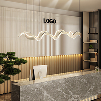 Nouveau lustre 2023, design créatif moderne nordique, en acrylique, forme vague, luxe, design de créateur, pour salle à manger, bar