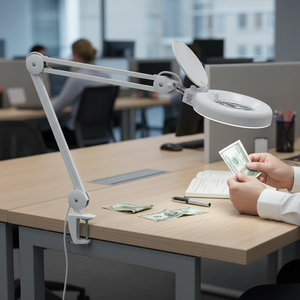 Lámpara de Escritorio LED con Brazo Giratorio Ajustable, Lupa de Iluminación para Coser y Bordar, Venta al por Mayor - Product Image 1