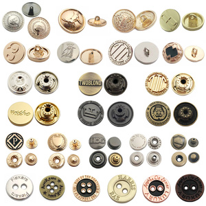 Bouton pression en métal gaufré avec logo personnalisé plaqué or standard européen - Product Image 6