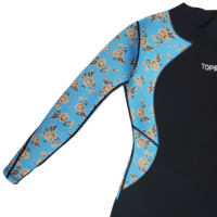 Combinaison de plongée intégrale en néoprène 3 mm pour femme avec fermeture éclair dorsale - Combinaison thermique à manches longues pour la plongée, la plongée avec tuba et les sports nautiques