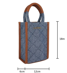 Bolso bandolera de mezclilla para mujer, para invierno, con cierre de cremallera, ligero, con asa suave, elegante, para compras - Product Image 3