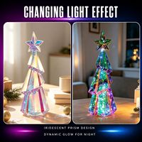 LED Weihnachtsbaum-Dekorationslicht, Schillerndes USB-Betriebenes Tischgesteck, Handgefertigter Stern, Festtagsgeschenk
