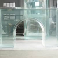 Grand Aquarium d'Eau Salée sur Mesure Ocean Park, Grand Aquarium Carré en Acrylique Transparent en Lucite et Aquariums en Plastique