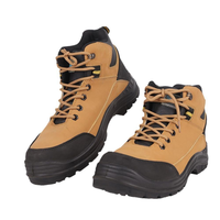 Chaussures de sécurité imperméables AOXIANG pour l'hiver, avec embout en acier, dessus en cuir nubuck, doublure en mesh, design confortable pour la marche pieds nus, pour travaux de construction