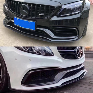 ลิ้นหน้าคาร์บอนไฟเบอร์ทรงสปอร์ต สำหรับรถเบนซ์ C-Class W205 4 ประตู ปี 2015-2021 - Product Image 3
