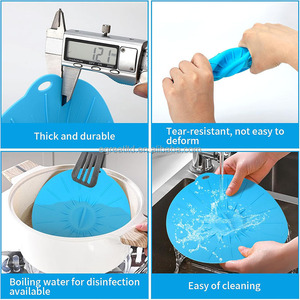 Couvercles en silicone à prix réduit, sans BPA, à ventouse, pour bols, micro-ondes et casseroles, pour la conservation des aliments - Product Image 3