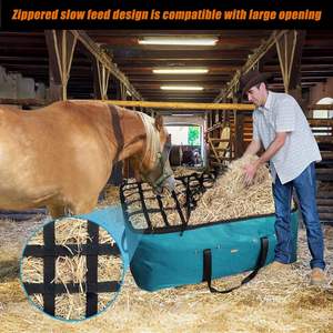 Bolsa de almacenamiento de pacas de heno de muestra gratis, resistente 1200D, resistente, bolsa de heno para alimentación de caballos de cabra, tela a prueba de agua, bolsa de pacas de nailon para Cabra - Product Image 5