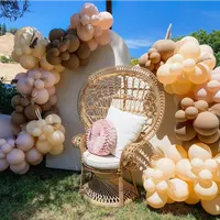 Kit de ballons en forme d'arche, pièces, café, abricot et peau, décoration de fête prénatale, anniversaire et mariage