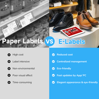 MinewTag Écran E-Ink réutilisable de 7,3 pouces, fin, 10 inclinaisons, 6 couleurs, type C, recharge, écran à encre électronique unilatéral, contrôle par application PC, bureau