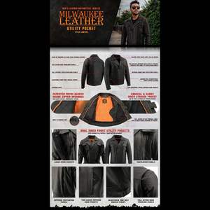 2025 LKM1760แจ็กเก็ตขี่มอเตอร์ไซค์หนังสีดำของผู้ชาย, แจ็กเก็ตมอเตอร์ไซค์กันน้ำระบายอากาศได้ดีมีกระเป๋าอเนกประสงค์สำหรับผู้ขับขี่มอเตอร์ไซค์วิบาก - Product Image 6