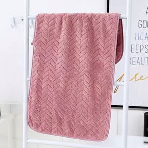 Coral Fleece Knitted Edge Series Soft Absorbent Hypoallergenic Solid Color & <b>Bath</b> <b>Towel</b> <b>Set</b> for Home Family Use - Product Image 4