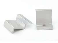 Abrazadera Lateral de Aluminio Anodizado para Panel Solar con Tornillo y Tuerca, Herraje de Fijación para Sistema de Rieles de Montaje Fotovoltaico