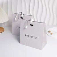 PUPPYSEW Sac en papier pour bijoux, sac de shopping fait main, emballage cadeau pour bijoux, sac en papier personnalisé avec logo
