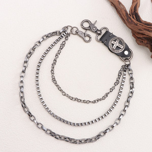 โซ่คล้องกางเกงหนังสไตล์ฮิปฮอปพังก์แบบหลายชั้น โซ่คาดเอวผู้หญิง โลหะ แฟชั่นสตรีท - Product Image 3