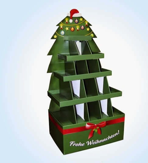 Apache Custom Christmas Day Cardboard Display Stand Supermarket Corrugated Cardboard Display Stand for Festival — view 6