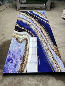 オールサイン住宅用プラスチックシート1220*2440mm * 3mm人工UV大理石壁パネル - Product Image 3