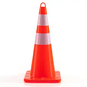 28 Inch PVC Traffic Safety Cones Construction Road Parking Cone Structurally Stable Wear Proof Height