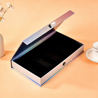 Boîte cadeau magnétique rigide en papier d'art de luxe, design personnalisé fait main, pour lotion et cosmétiques, avec dorure à chaud et insert en EVA
